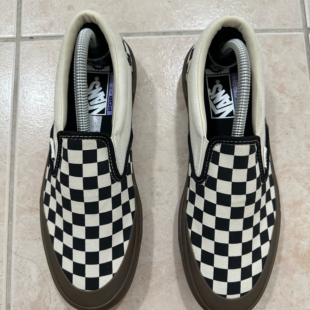 Vans Checkerboard BMX Slip-On Shoe - Black/Dark Gum 13 & 8 - Picture 5 of 7